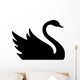 Swan Swimming Bird Silhouette Wall Decal