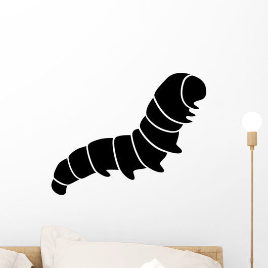 Caterpillar Insect Silhouette Wall Decal