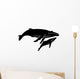 Whale and Baby Water Wall Decal