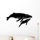 Whale and Baby Water Wall Decal