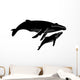 Whale and Baby Water Wall Decal