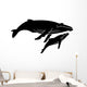 Whale and Baby Water Wall Decal
