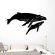 Whale and Baby Water Wall Decal