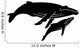 Whale and Baby Water Wall Decal