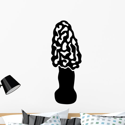 Morel Sponge Mushroom Plant Wall Decal