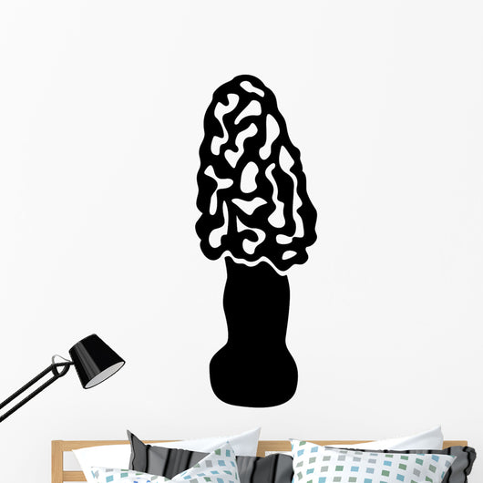 Morel Sponge Mushroom Plant Wall Decal