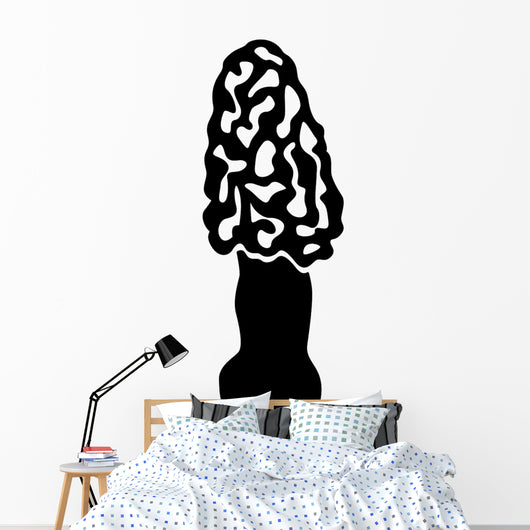 Morel Sponge Mushroom Plant Wall Decal