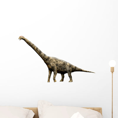 Brachiosaurus Dinosaur Wall Decal shown on a wall