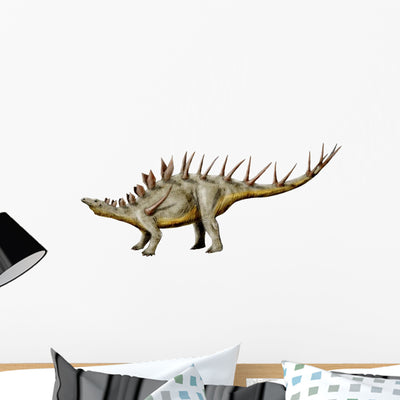 Kentrosaurus Dinosaur Wall Decal shown on a wall