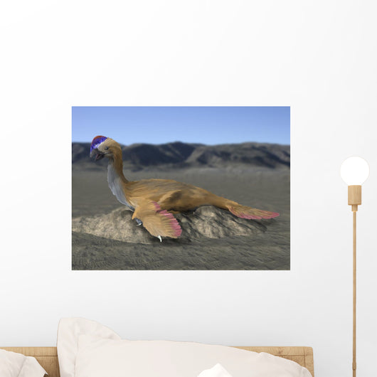 Oviraptor Philoceratops Sitting Nest Wall Decal