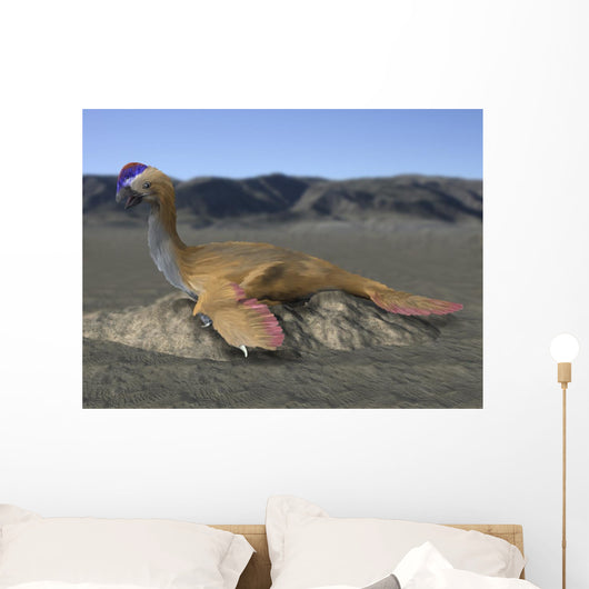 Oviraptor Philoceratops Sitting Nest Wall Decal