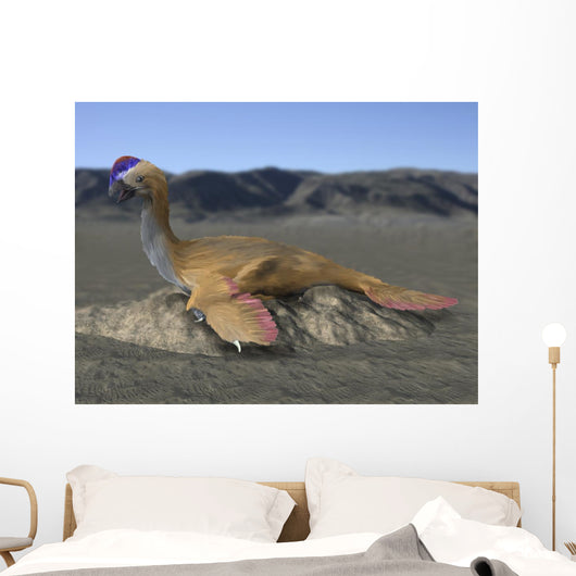 Oviraptor Philoceratops Sitting Nest Wall Decal
