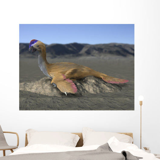 Oviraptor Philoceratops Sitting Nest Wall Decal