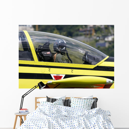 Pilot Cockpit Pilatus Pc-9 Wall Decal