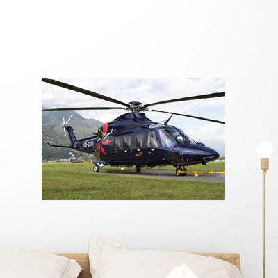 Agustawestland Aw139 Utility Helicopter Wall Decal shown on a wall