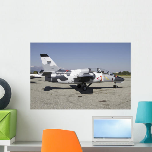 S-211 Jet Trainer Aircraft Grounded Wall Decal