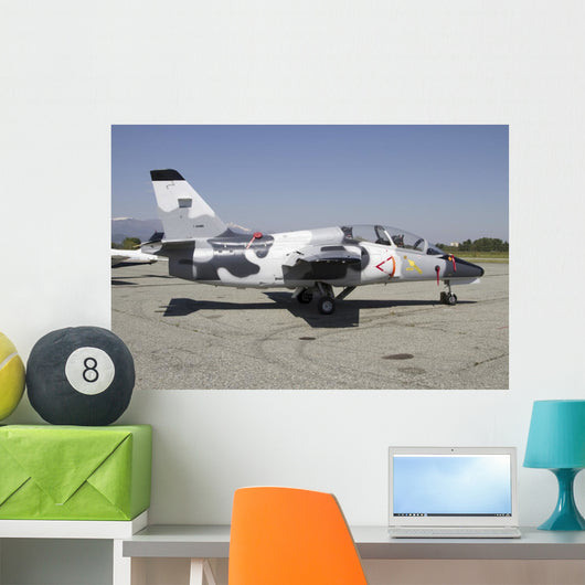 S-211 Jet Trainer Aircraft Grounded Wall Decal