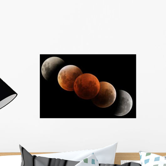 Composite Image Lunar Eclipse Wall Decal