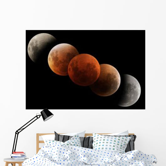 Composite Image Lunar Eclipse Wall Decal