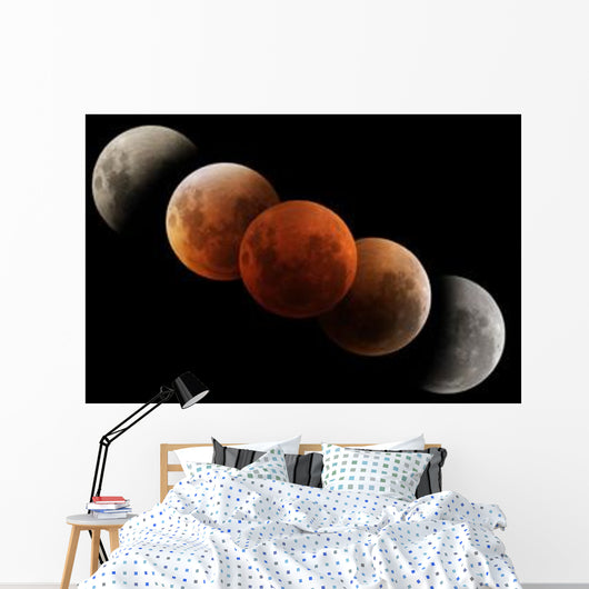 Composite Image Lunar Eclipse Wall Decal