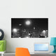 Moonrise over City Melbourne Wall Decal Design 2