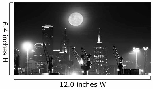 Moonrise over City Melbourne Wall Decal Design 2
