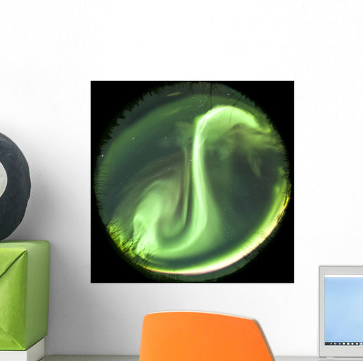 Fisheye Lens Bright Aurora Wall Decal