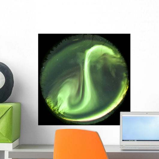 Fisheye Lens Bright Aurora Wall Decal