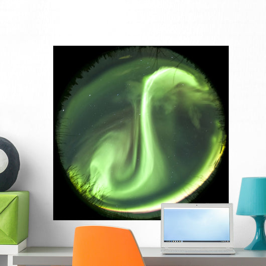 Fisheye Lens Bright Aurora Wall Decal