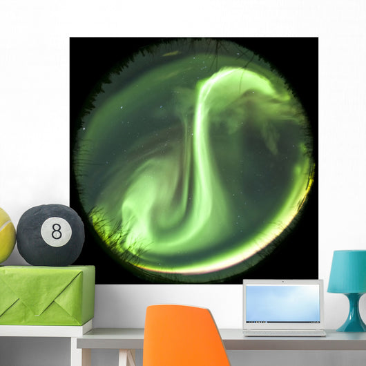 Fisheye Lens Bright Aurora Wall Decal