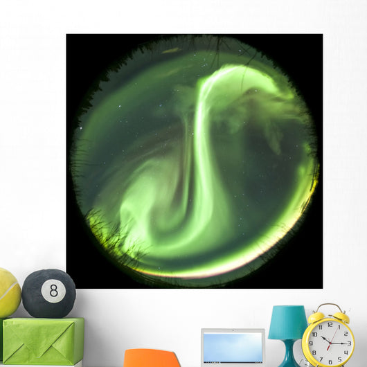 Fisheye Lens Bright Aurora Wall Decal