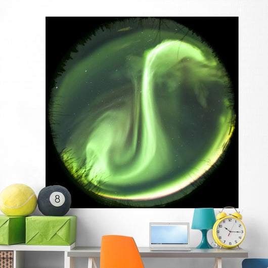 Fisheye Lens Bright Aurora Wall Decal