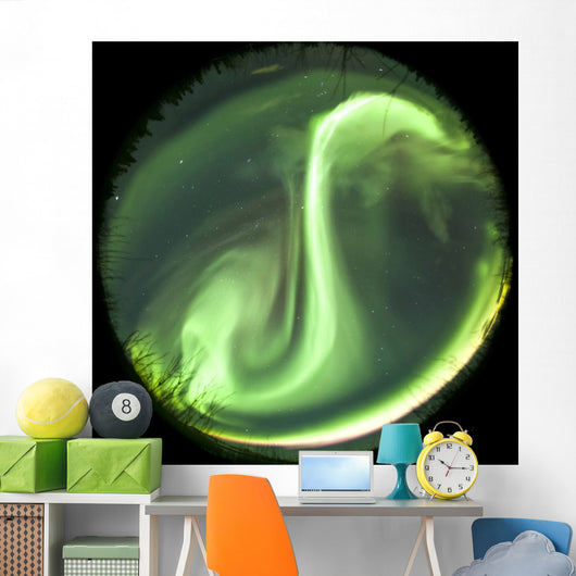 Fisheye Lens Bright Aurora Wall Decal