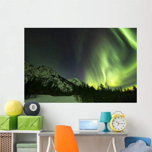 Northern Lights over Annie Wall Decal Design 2