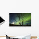Moonset and Northern Lights Wall Decal