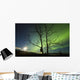Moonset and Northern Lights Wall Decal