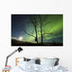 Moonset and Northern Lights Wall Decal