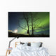 Moonset and Northern Lights Wall Decal