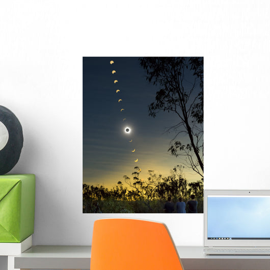 Solar Eclipse Composite Queensland Wall Decal Design 2