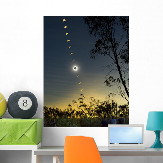 Solar Eclipse Composite Queensland Wall Decal Design 2