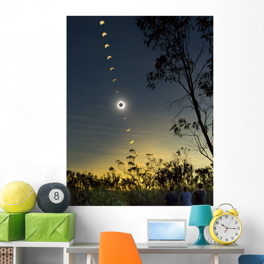 Solar Eclipse Composite Queensland Wall Decal Design 2