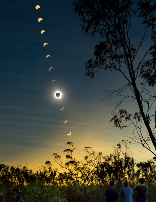 Solar Eclipse Composite Queensland Wall Decal Design 2