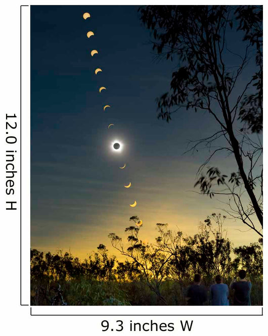 Solar Eclipse Composite Queensland Wall Decal Design 2