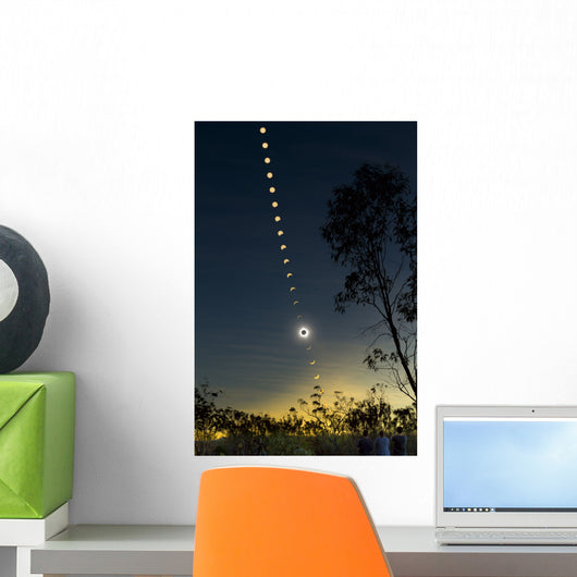Solar Eclipse Composite Queensland Wall Decal Design 1