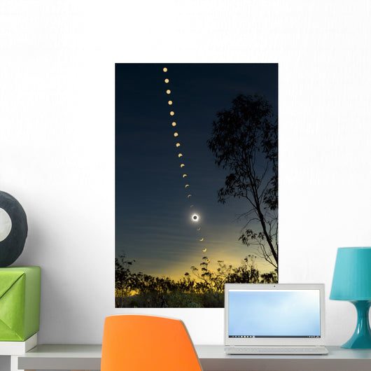Solar Eclipse Composite Queensland Wall Decal Design 1