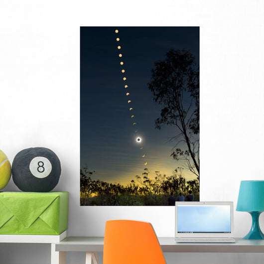 Solar Eclipse Composite Queensland Wall Decal Design 1