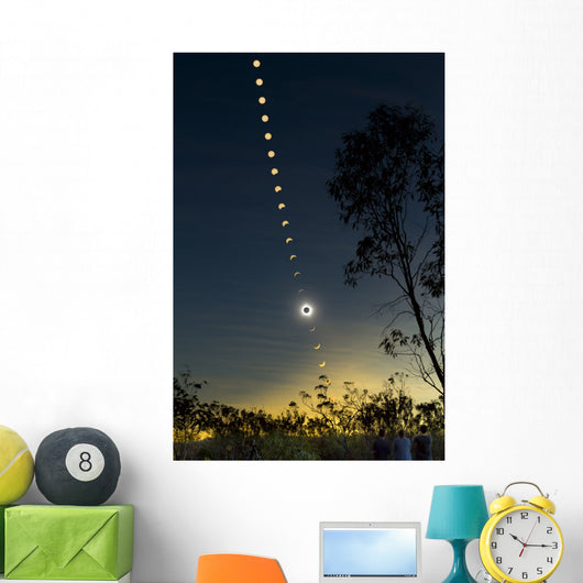 Solar Eclipse Composite Queensland Wall Decal Design 1