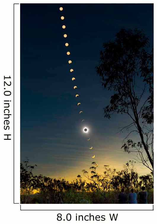 Solar Eclipse Composite Queensland Wall Decal Design 1