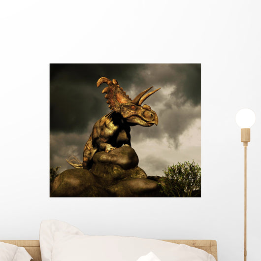 Albertaceratops Surveys Land Wall Decal