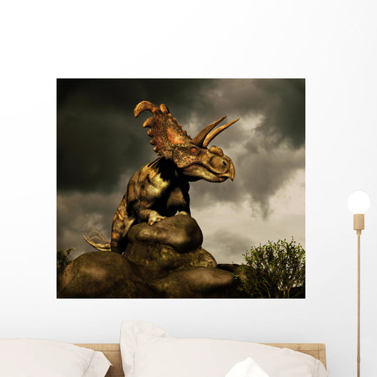 Albertaceratops Surveys Land Wall Decal